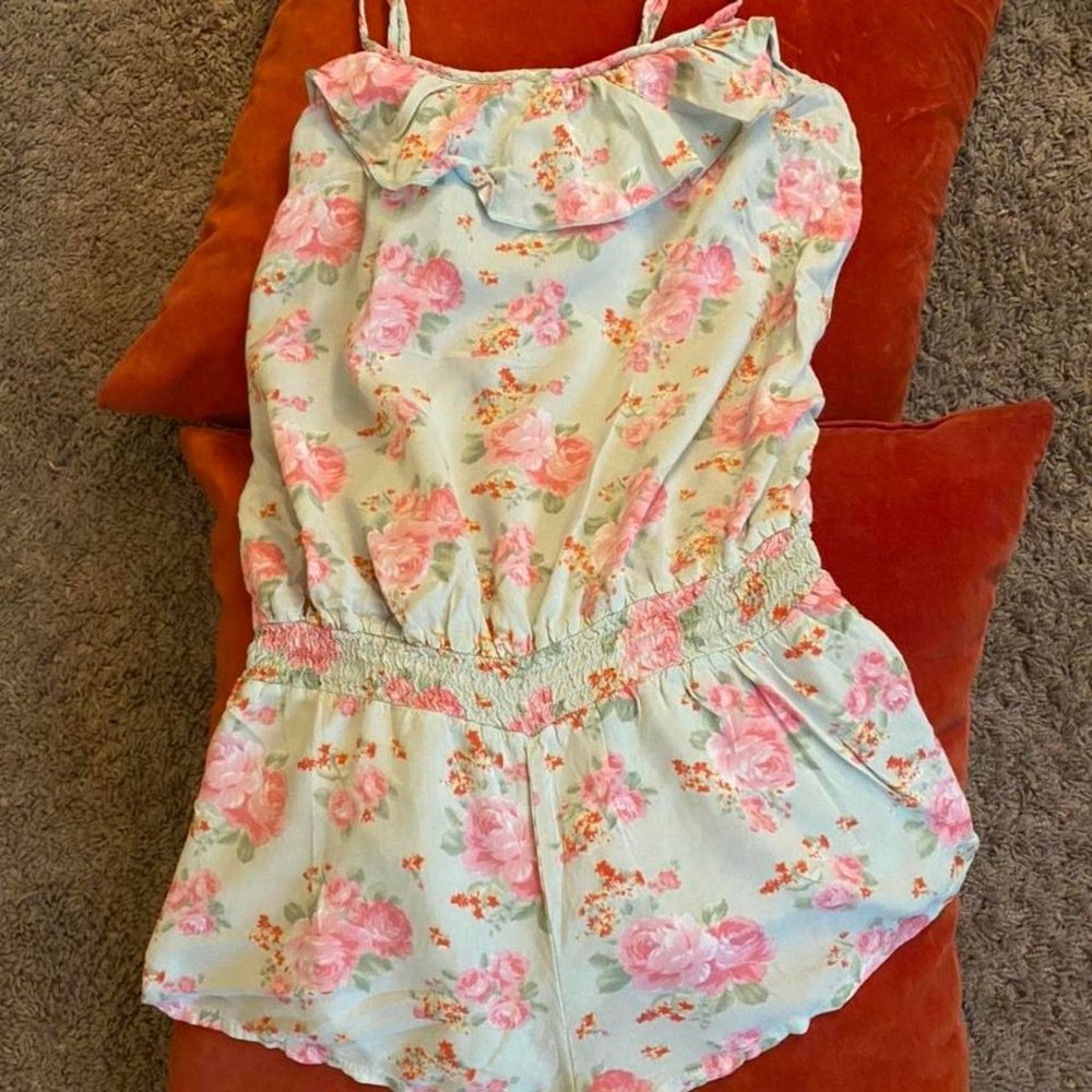 Flower Print Romper